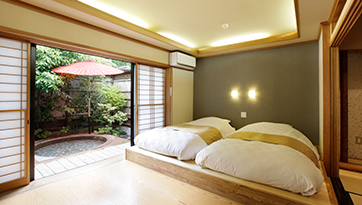 Room with open-air bath Yumedono